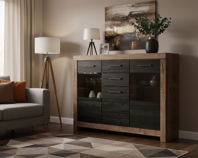 Balin vitrines komód KOM1D2W2S