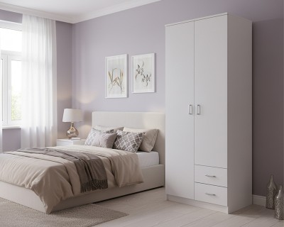 Barcelona 2A2F szekrény fehér