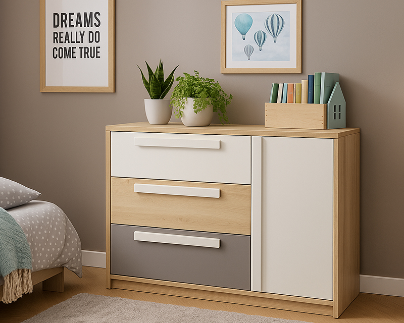 Cloud-08 1A 3F széles komód