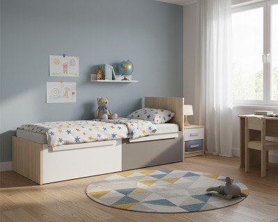 Cloud-17 ágykeret ágyráccsal ágyneműtartóval 