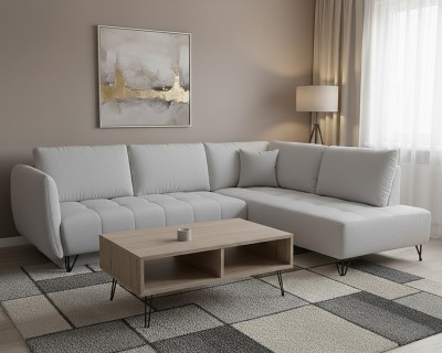 Emily sarokgarnitúra balos szürke