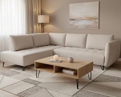 Emily sarokgarnitúra jobbos beige