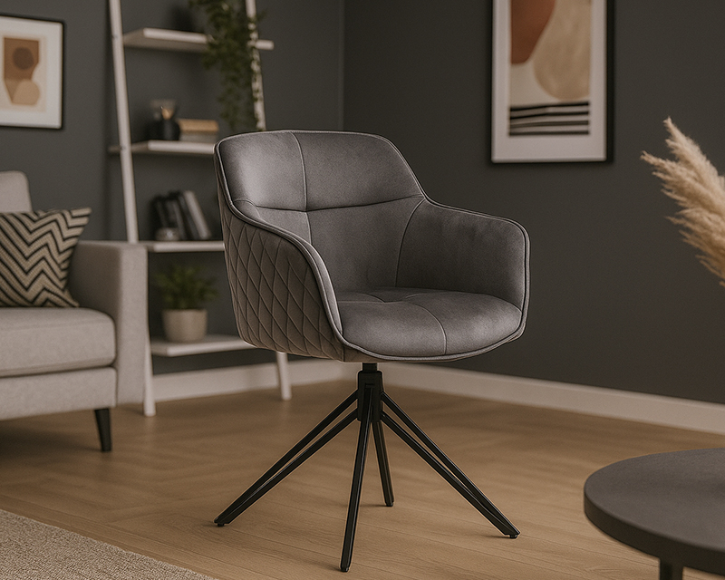 Emmy karfás szék szürke