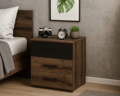 Kendy éjjeliszekrény öreg tölgy/fekete