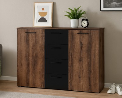 Kendy komód öreg tölgy/fekete