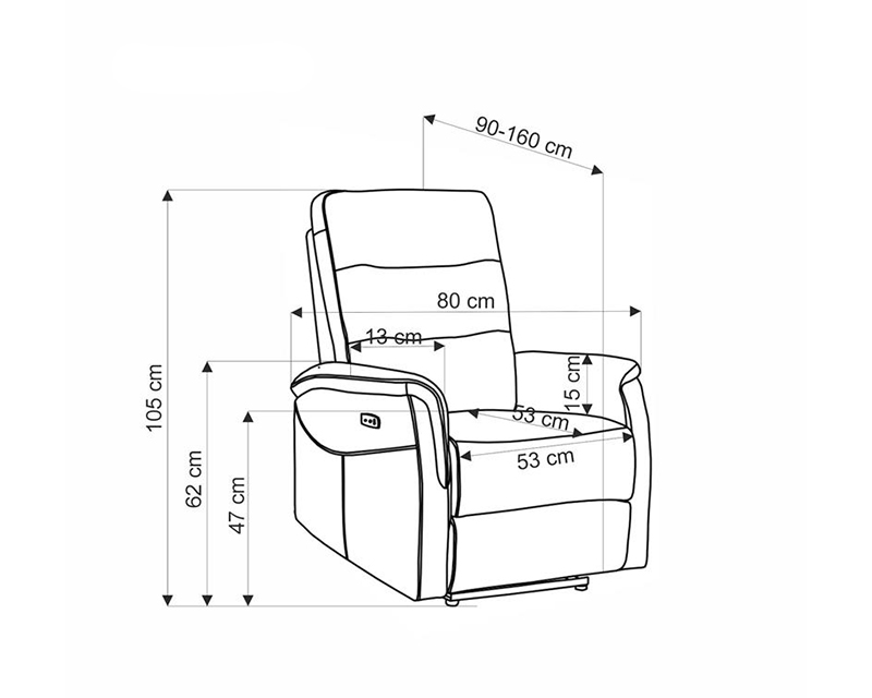 Bellini relax fotel szürke