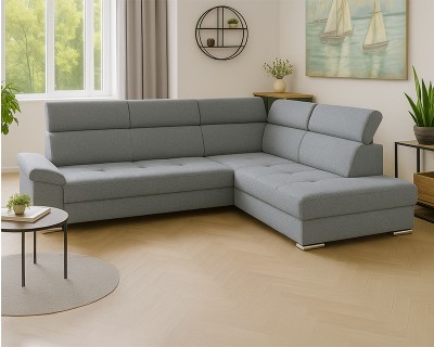 Amsterdam sarokgarnitúra balos szürke