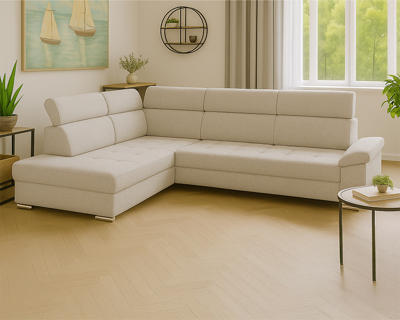 Amsterdam sarokgarnitúra jobbos beige