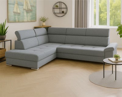 Amsterdam sarokgarnitúra jobbos szürke