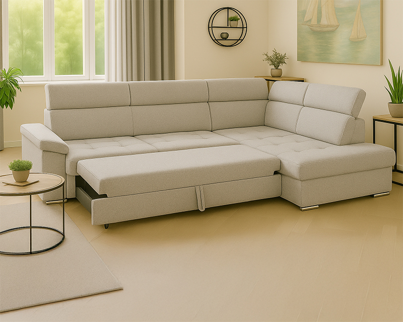 Amsterdam sarokgarnitúra balos beige