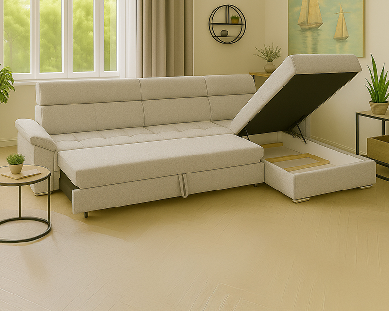 Amsterdam sarokgarnitúra balos beige