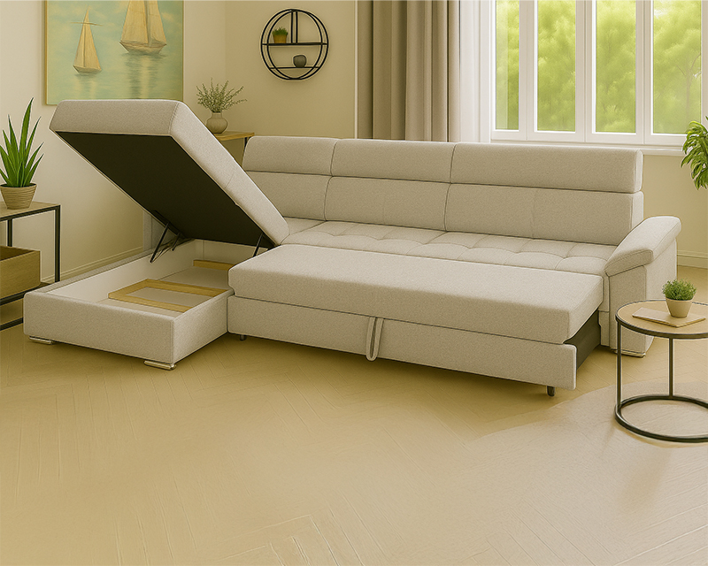 Amsterdam sarokgarnitúra jobbos beige