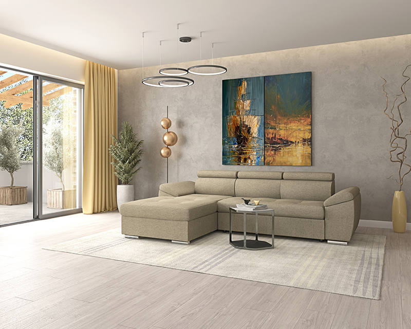Positano sarokgarnitúra jobbos beige