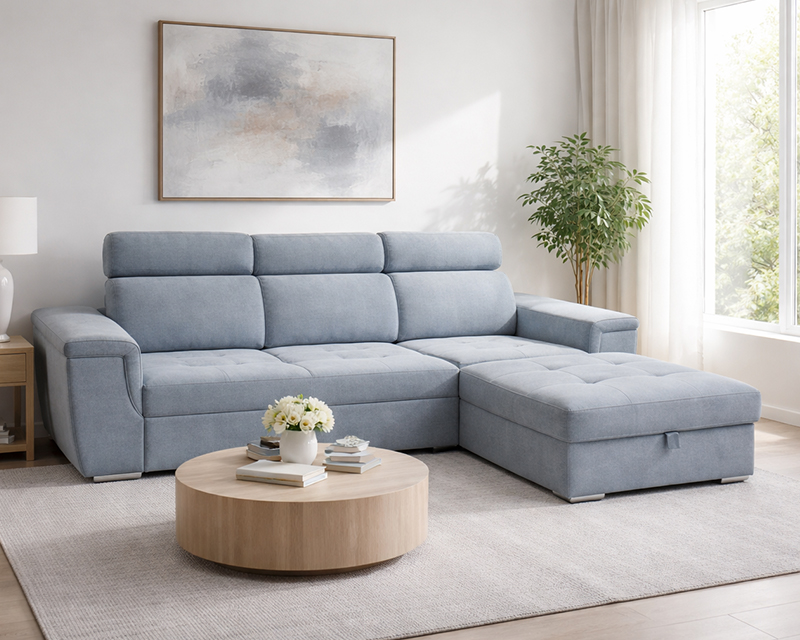 Imola sarokgarnitúra balos szürke