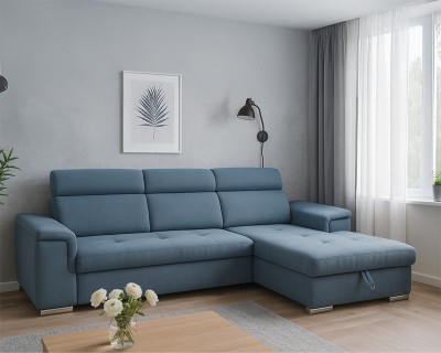 Imola sarokgarnitúra balos kék