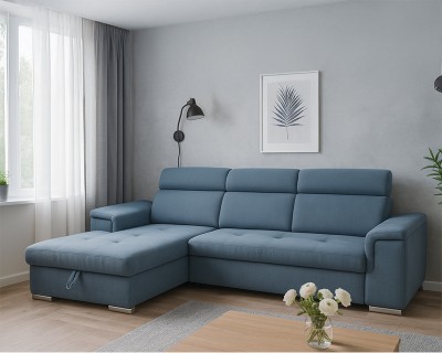 Imola sarokgarnitúra jobbos kék