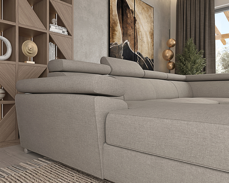 Palermo U sarok balos beige