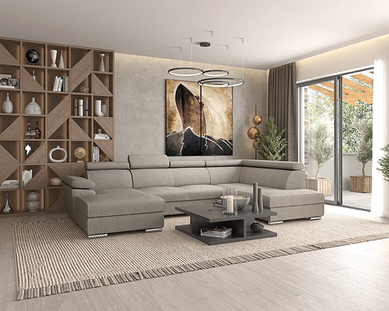 Palermo U sarok balos szürke