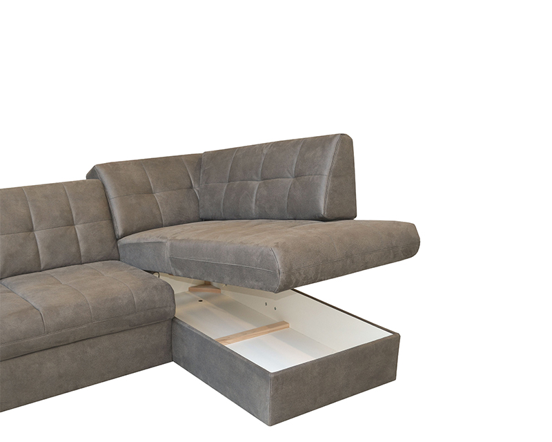 Ada Kingstone sarokgarnitúra balos sötét szürke