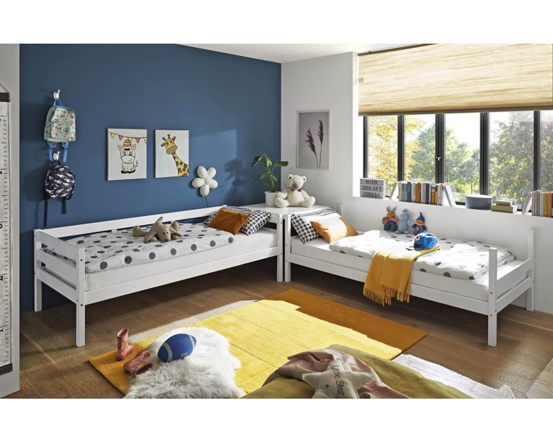 Star emeletes ágy ágyneműtartóval fehér