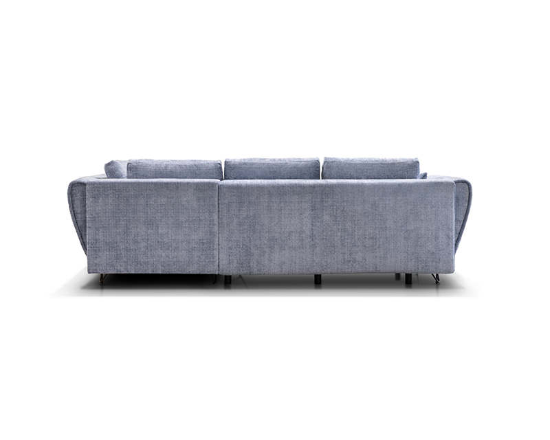 Benny sarokgarnitúra szürkés kék balos