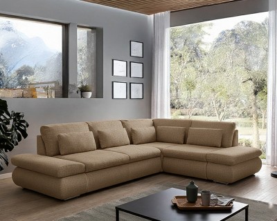 Cosenza sarokgarnitúra barna balos