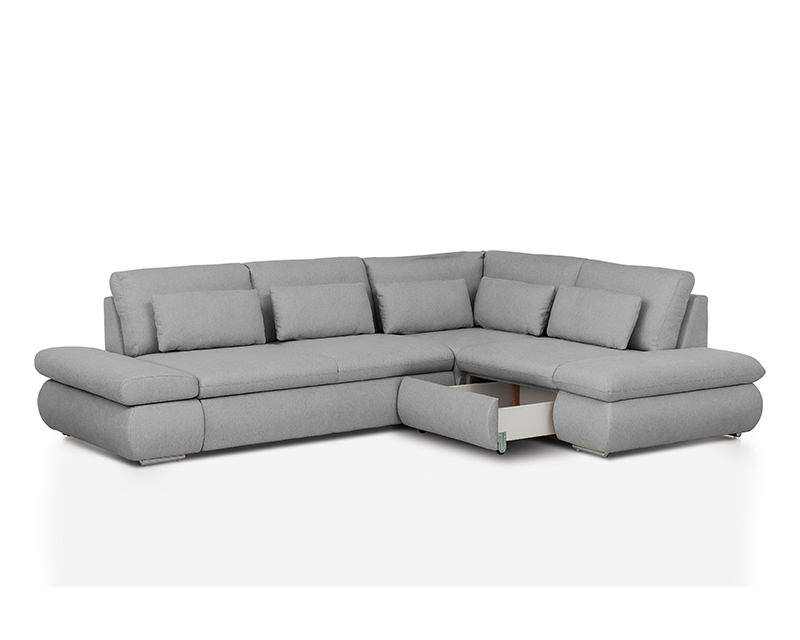 Cosenza sarokgarnitúra balos szürke