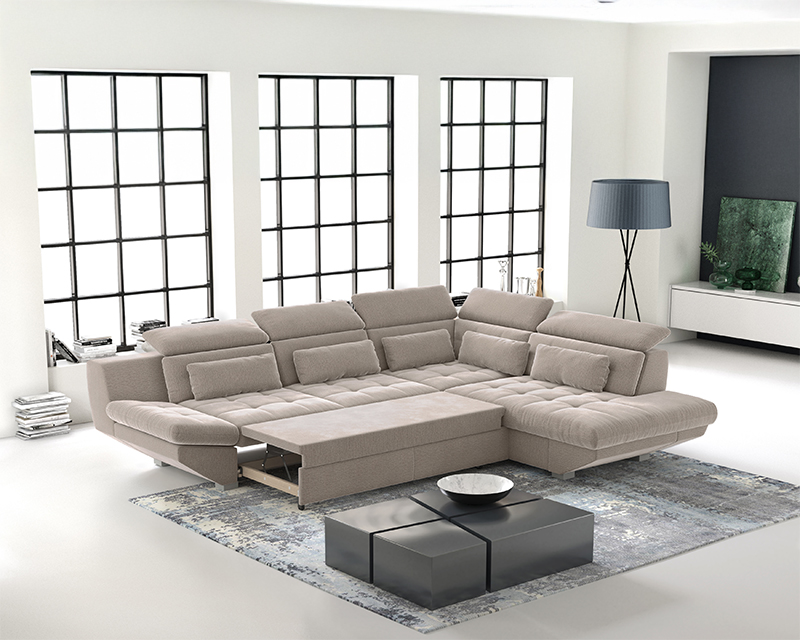 Erna sarokgarnitúra balos világos barna