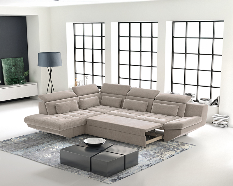 Erna sarokgarnitúra jobbos világos barna