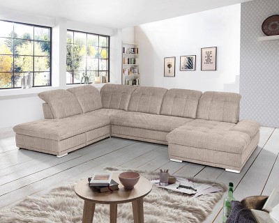 Holly U sarokgarnitúra jobbos bézs