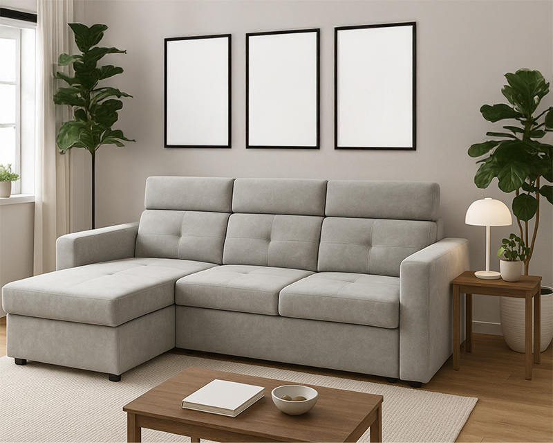 Novo sarokgarnitúra világosszürke