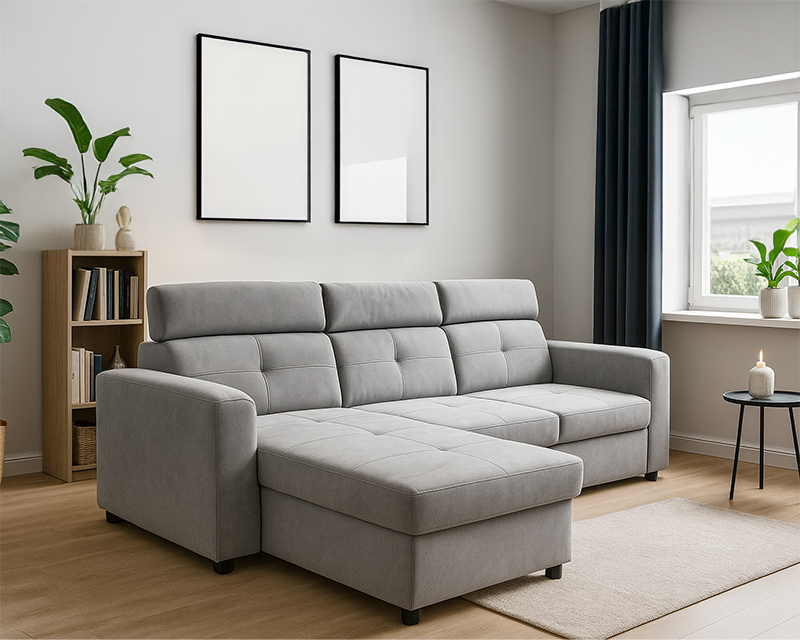 Novo sarokgarnitúra világosszürke