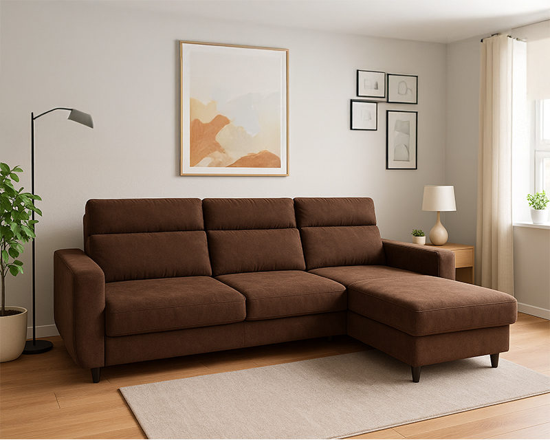 Torremolinos sarokgarnitúra balos barna