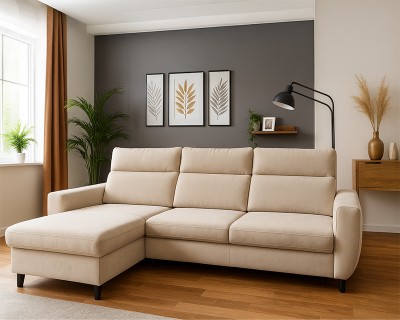 Torremolinos sarokgarnitúra jobbos bézs