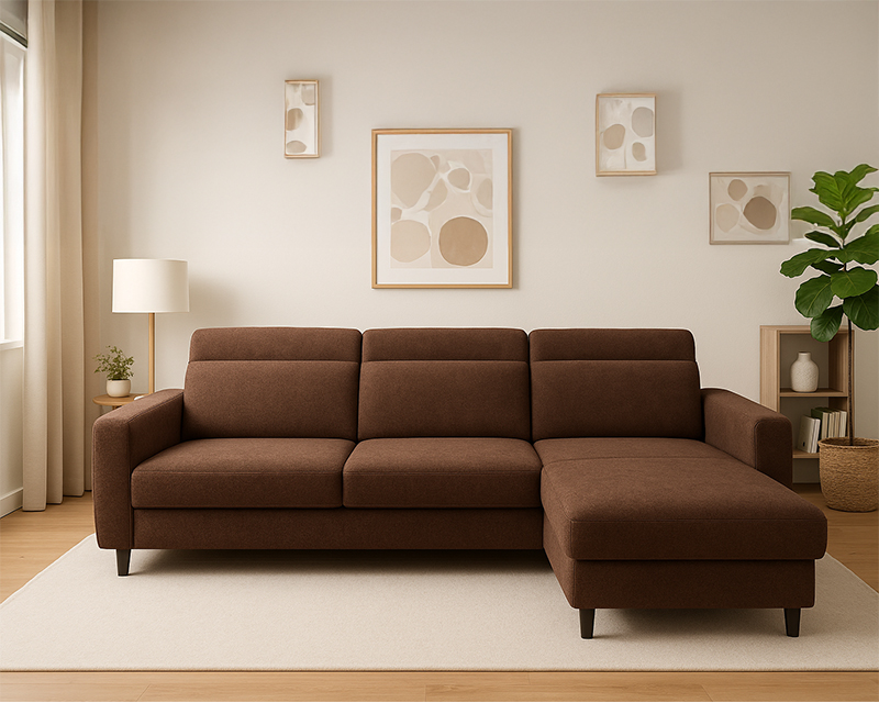 Torremolinos sarokgarnitúra balos barna