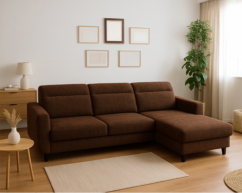 Torremolinos sarokgarnitúra balos barna