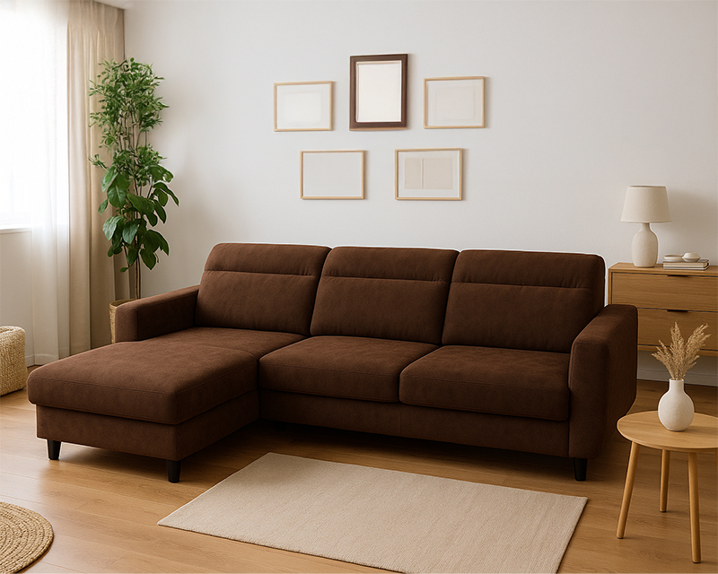 Torremolinos sarokgarnitúra jobbos barna