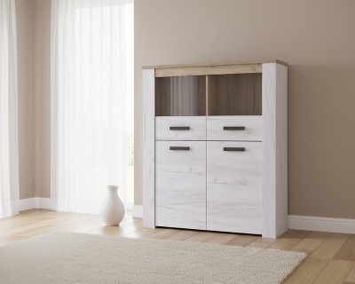 Kenny fiókos polcos komód