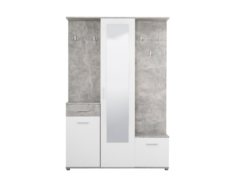 Martyn előszobafal beton / fehér