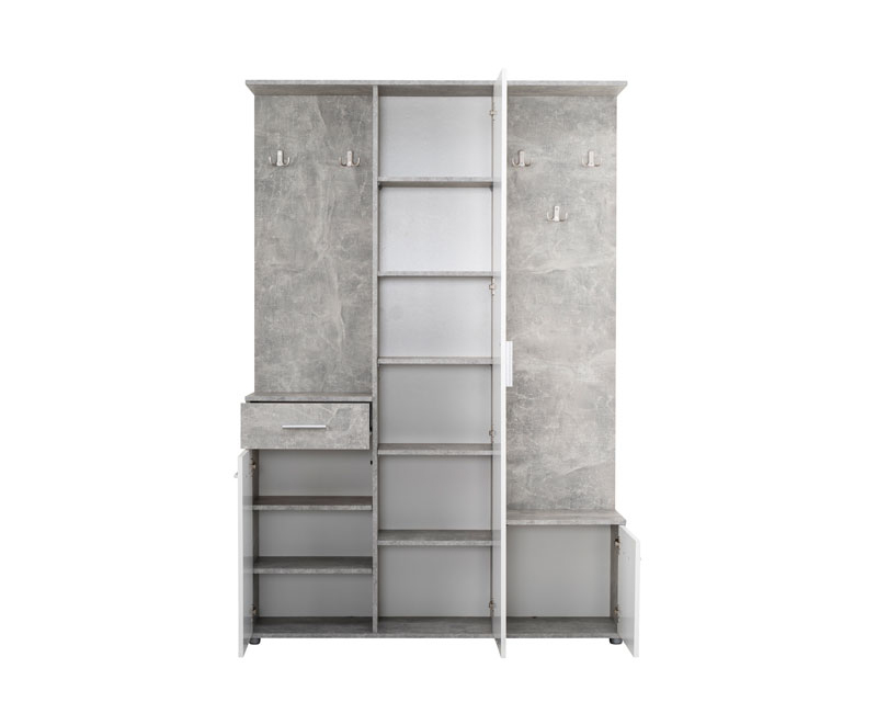 Martyn előszobafal beton / fehér