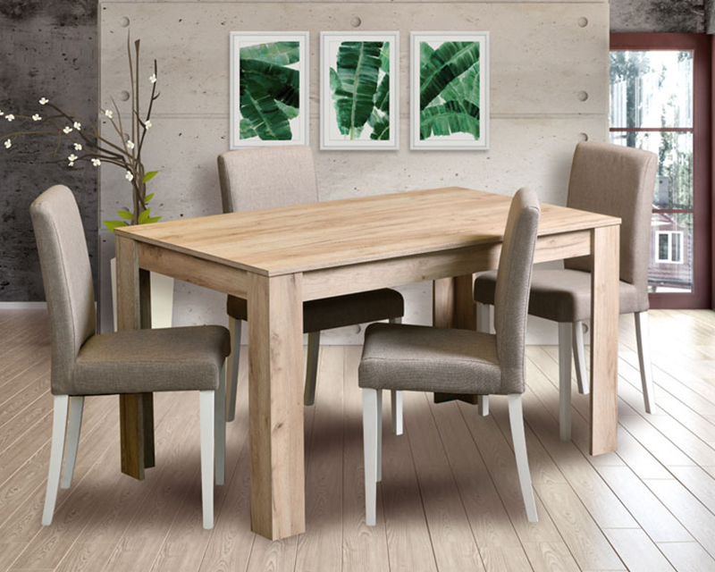 Mataro fix étkezőasztal 135 szürke tölgy