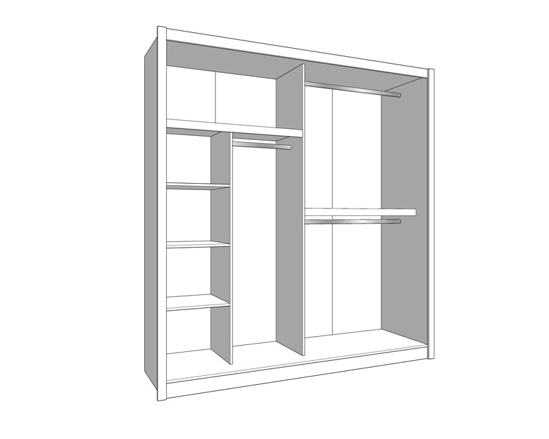 Porto tolóajtós szekrény kasmír