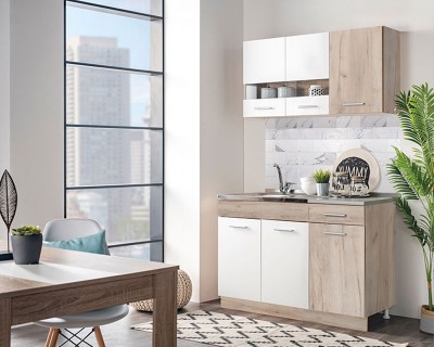 Zaragoza 120-as konyhabútor + munkalap szürke t/fehér