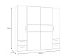 Lyon gardróbszekrény artisan tölgy / fehér