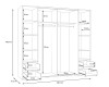Lyon gardróbszekrény artisan tölgy / fehér