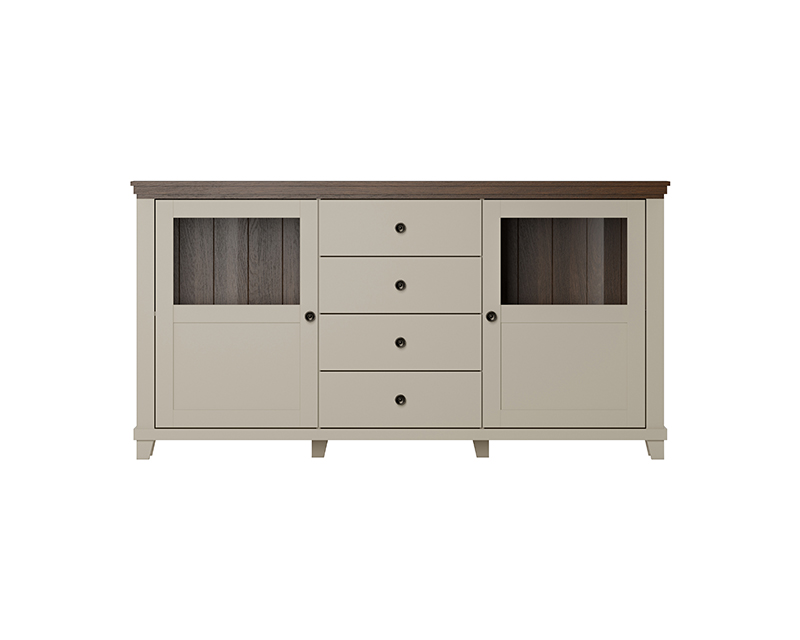 Caprice vitrines széles komód beige