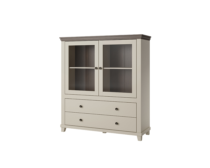 Caprice vitrines magas komód beige