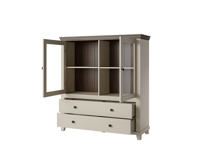 Caprice vitrines magas komód beige