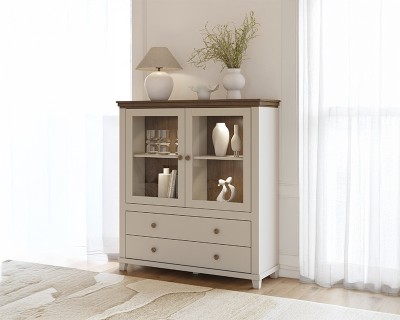 Caprice vitrines magas komód beige