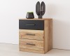 Kendy éjjeliszekrény mauvella tölgy/fekete